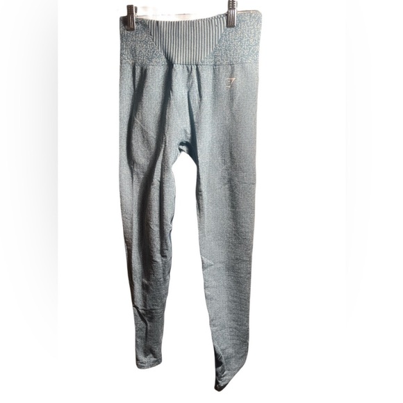 NWT Gymshark Marl Seamless Leggings Light Grey Marl/Dark Grey Marl/Smokey Grey M - Picture 2 of 3